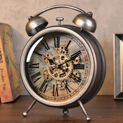 Vintage Newton Mechanical Gear Table Clock