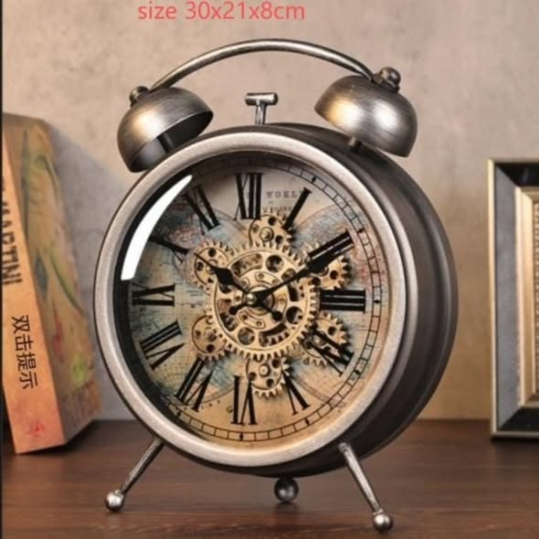 Vintage Newton Mechanical Gear Table Clock