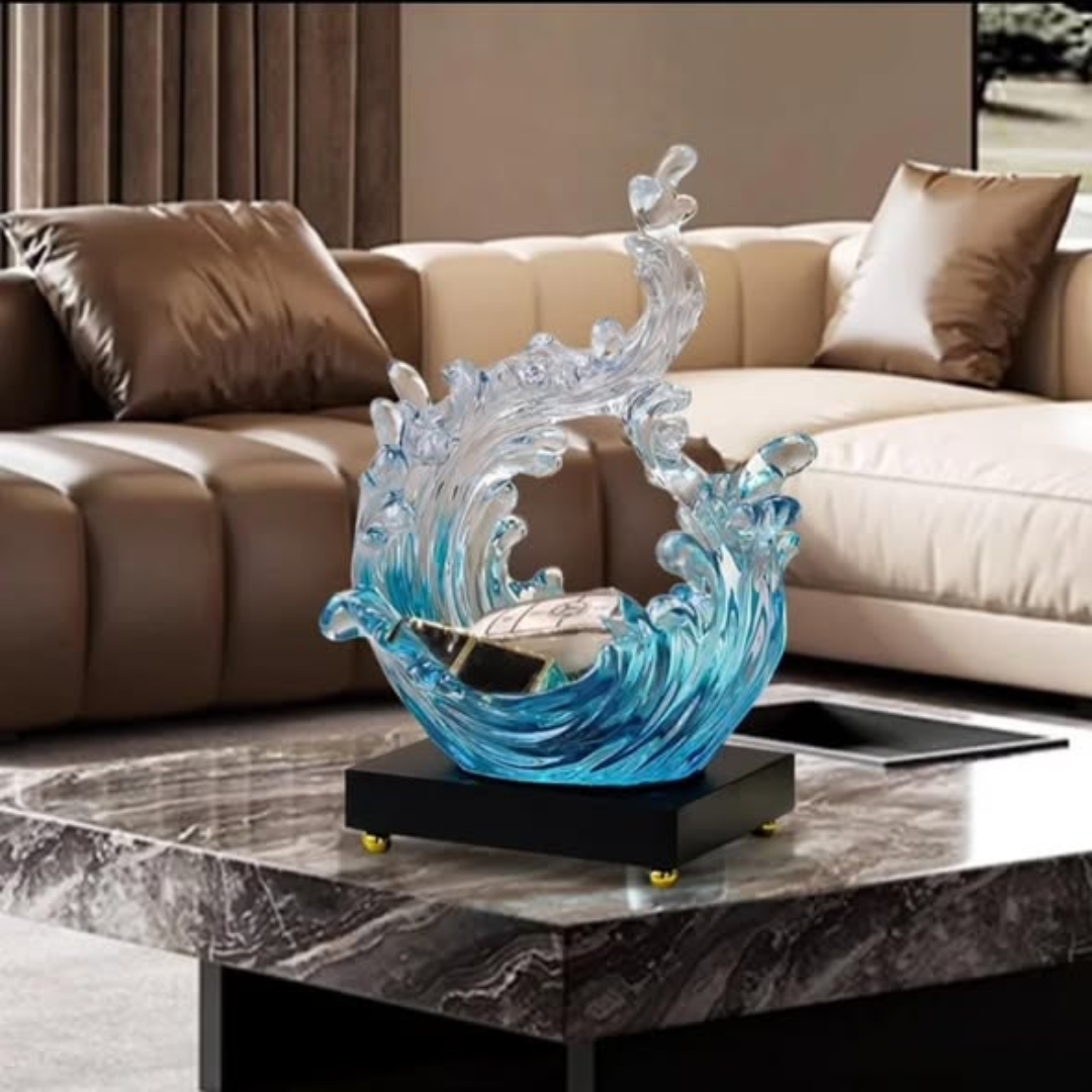 Modern Decorative Lokori Ocean Art Crystal Sculptures