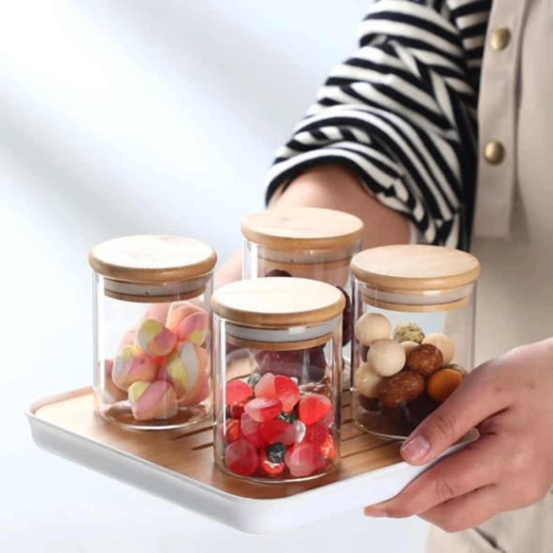 6pcs Spice High Borosilicate Spice Jars