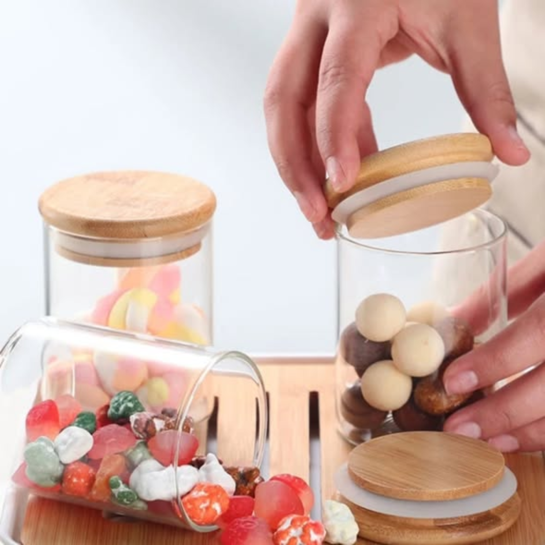 6pcs Spice High Borosilicate Spice Jars