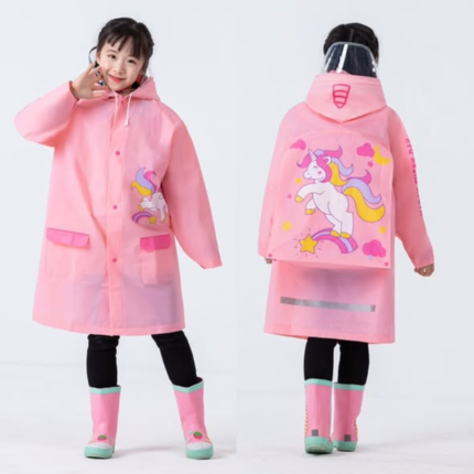 Cartoon Themed Kids Raincoat