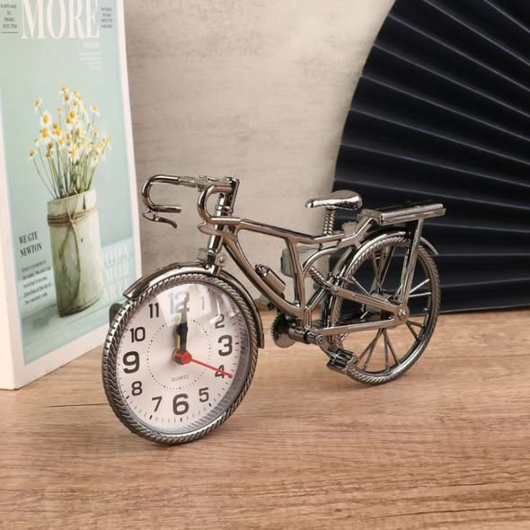 Vintage Numerical Bicycle Shape Creative Alarm Clock