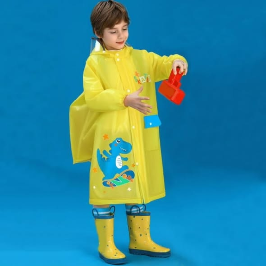 Cartoon Themed Kids Raincoat