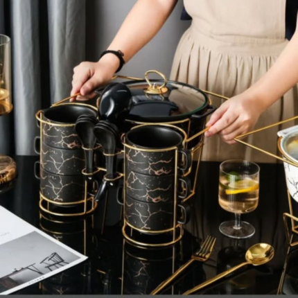 15pcs Nordic ceramic soup pot set