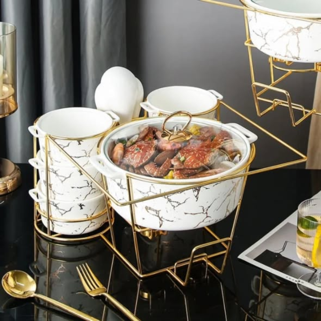 15pcs Nordic ceramic soup pot set
