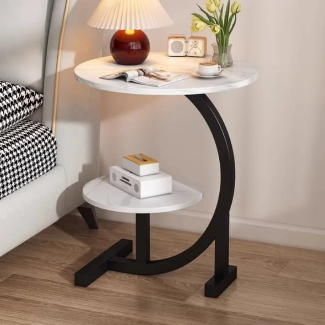 BIG Marble Textured Side Stool