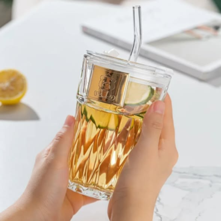 Bear glass cup