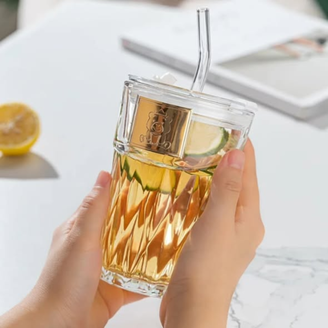 Bear glass cup