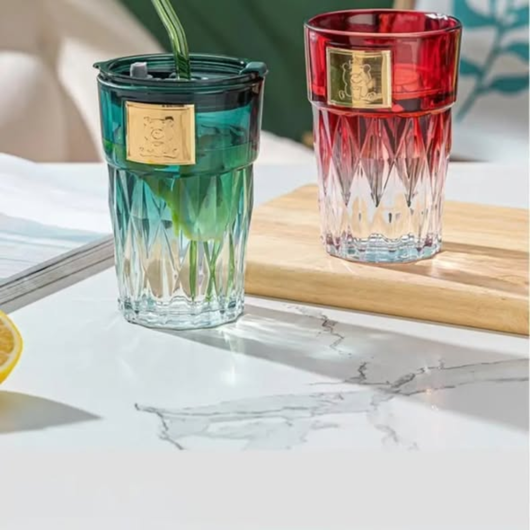 Bear glass cup