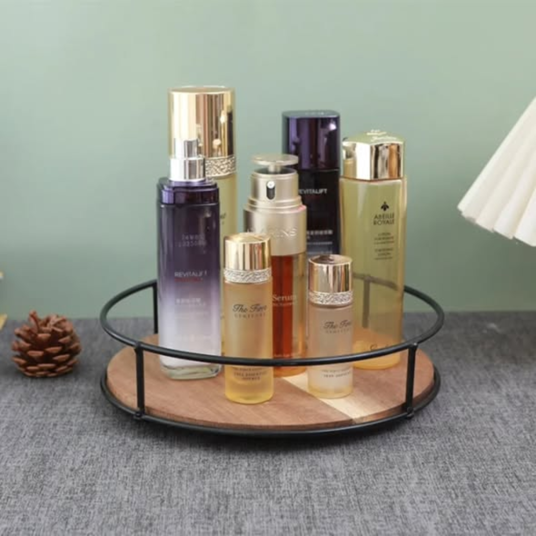Wooden rotating tray