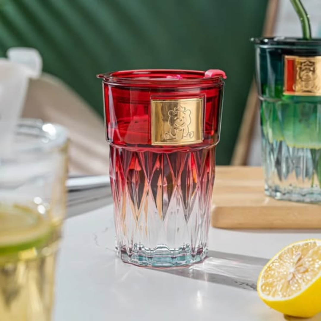 Bear glass cup