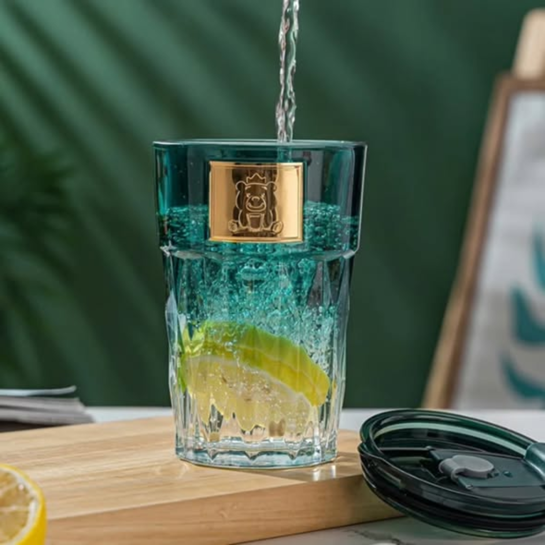 Bear glass cup