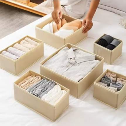 6pcs/1set Underwear Storage Box