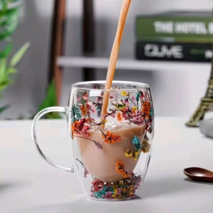 Double Wall Floral Mugs