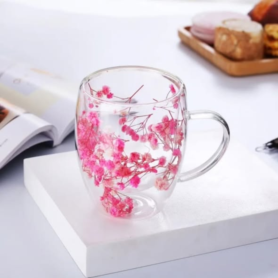 Double Wall Floral Mugs