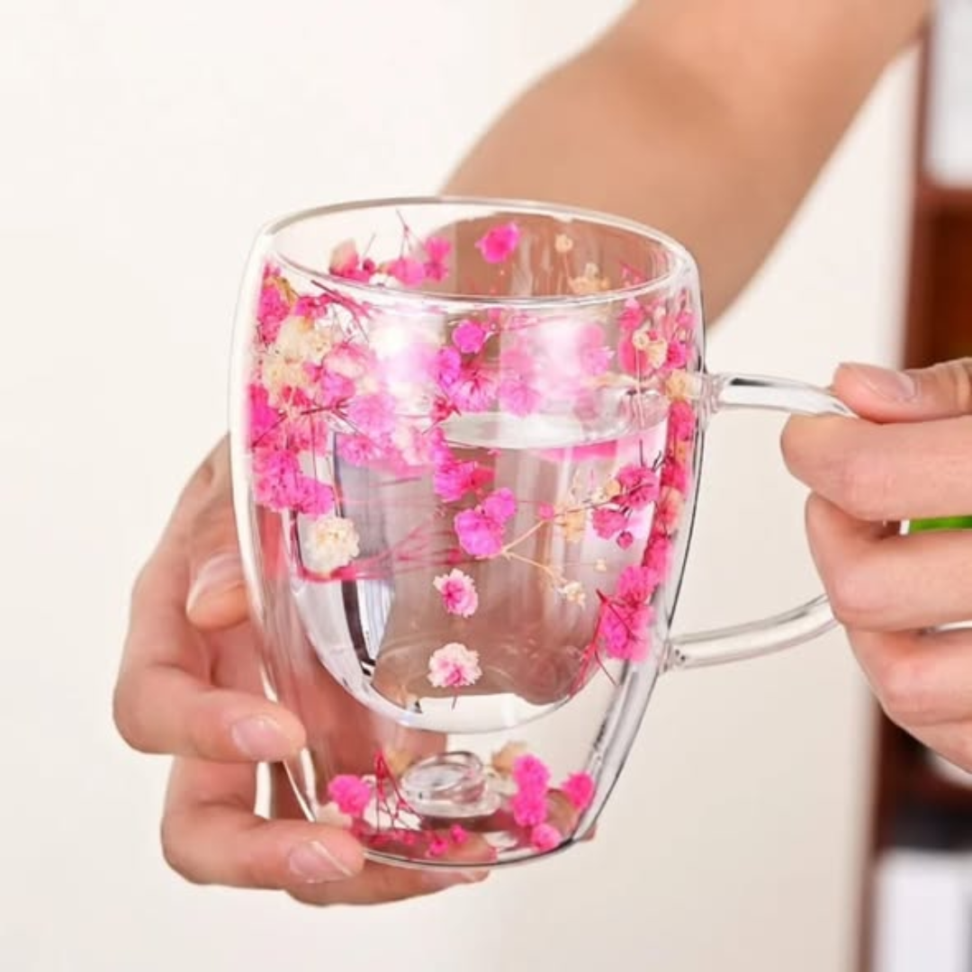 Double Wall Floral Mugs