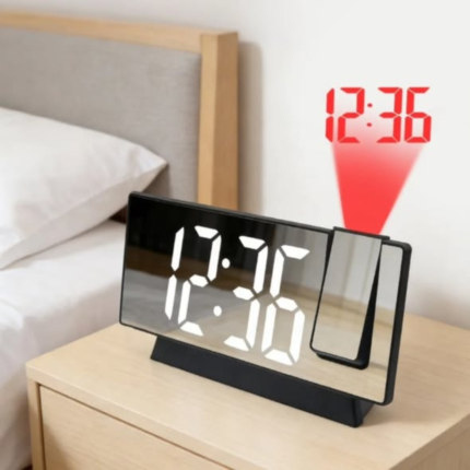 Mirror Multifunctional Projection Digital Alarm Clock