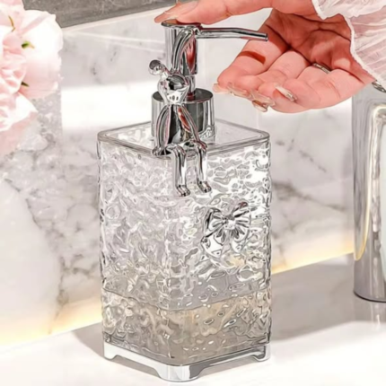 300ml clear refillable acrylic soap liquid dispenser