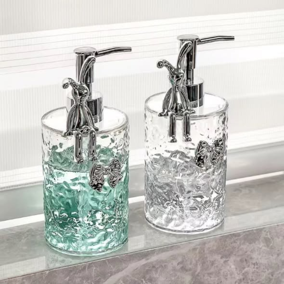 300ml clear refillable acrylic soap liquid dispenser