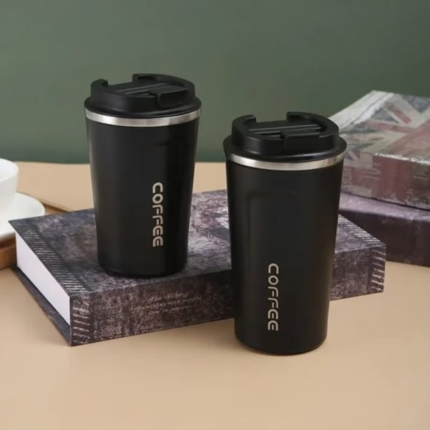 Digital stainless steel coffee mug