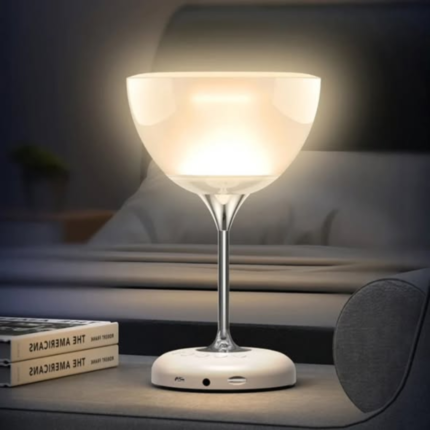 Novel wine glass bedside lamp