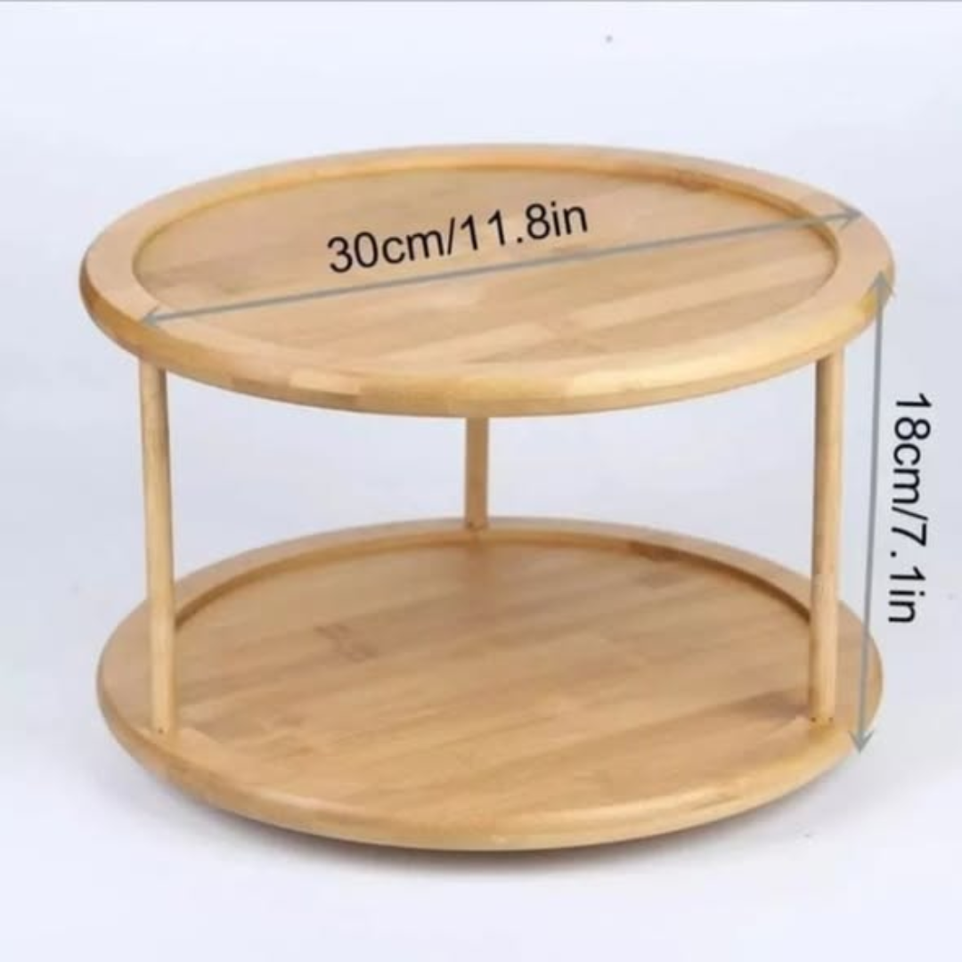 Bamboo Rotating Spice Rack