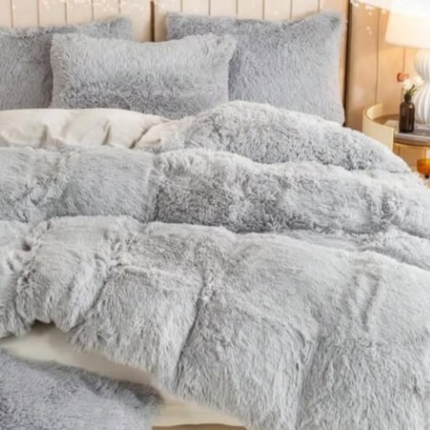 Single Luxury Designs Velvet Plush Fluffy Duvet