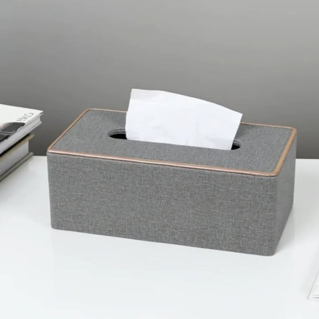 Light Luxury Nordic Creative Leather Gold Tissue Box