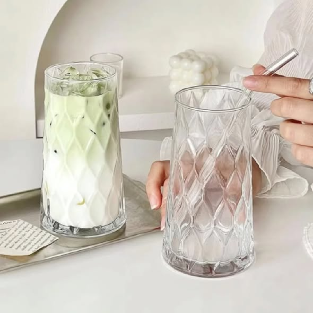 6pcs Diamond Rhobus Multifunctional Glass Cups