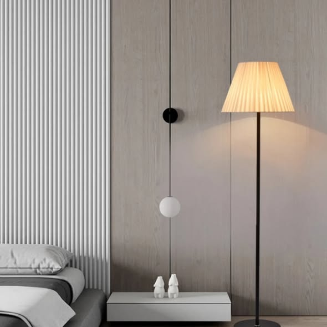 Pleated living room lamp