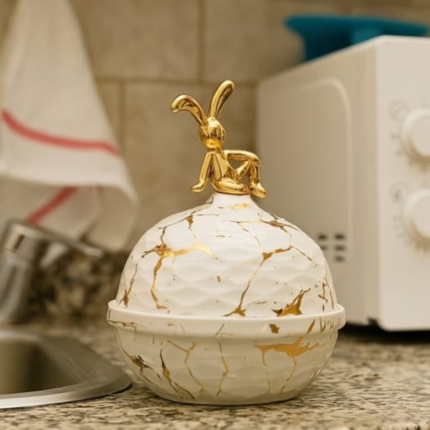 Ceramic Sugardish Marble Snack plate