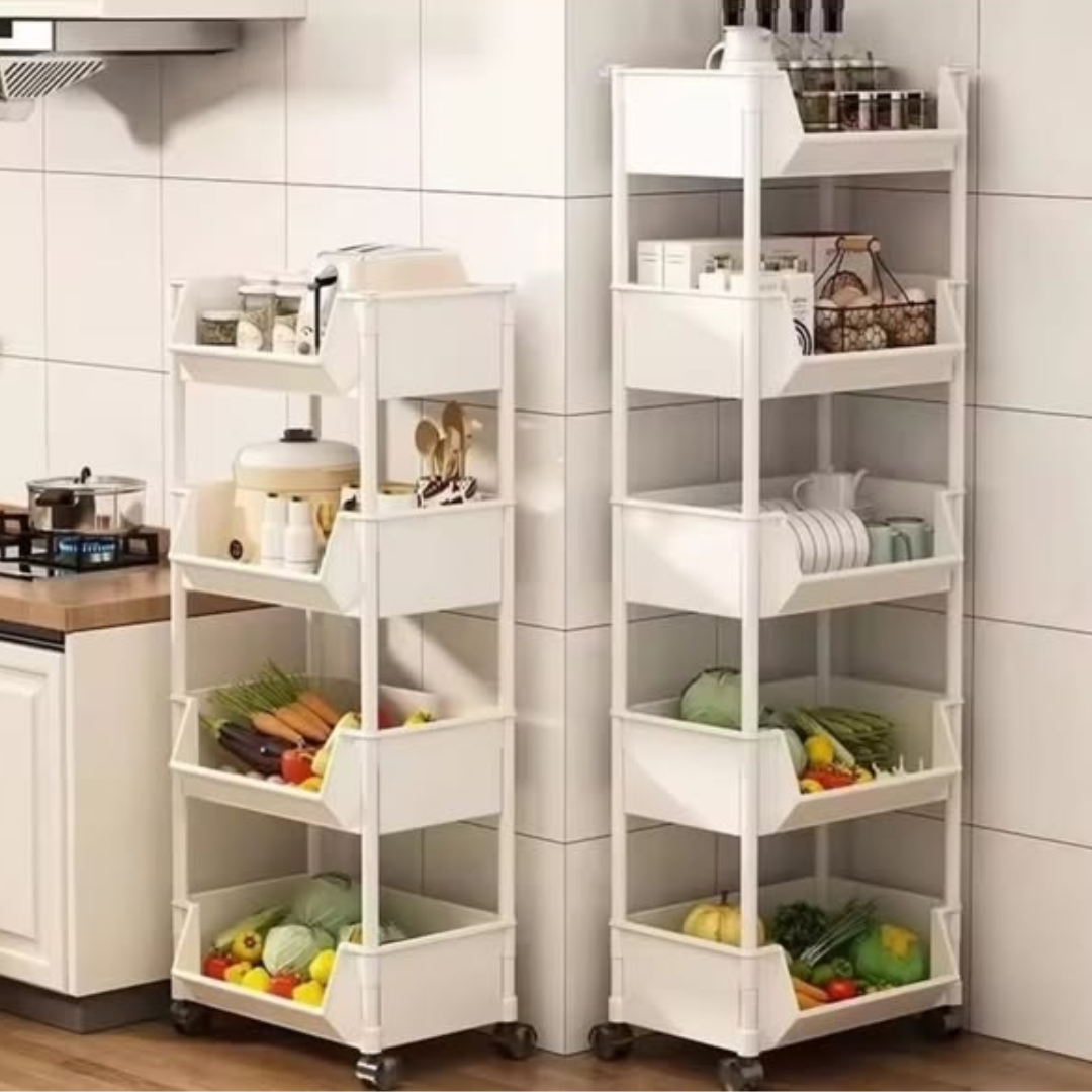 5-Tier Rolling Trolley Storage Organizer