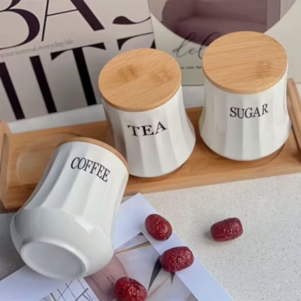 Ceramic Tea coffee sugar canister