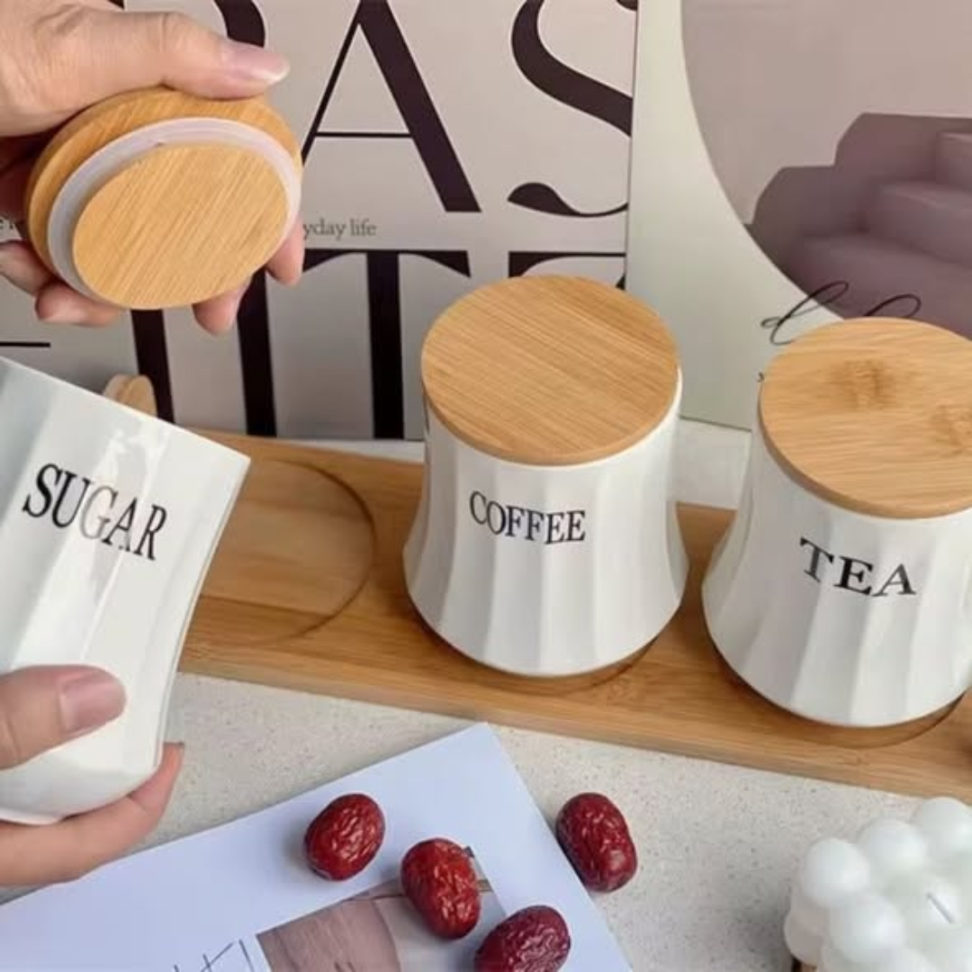 Ceramic Tea coffee sugar canister