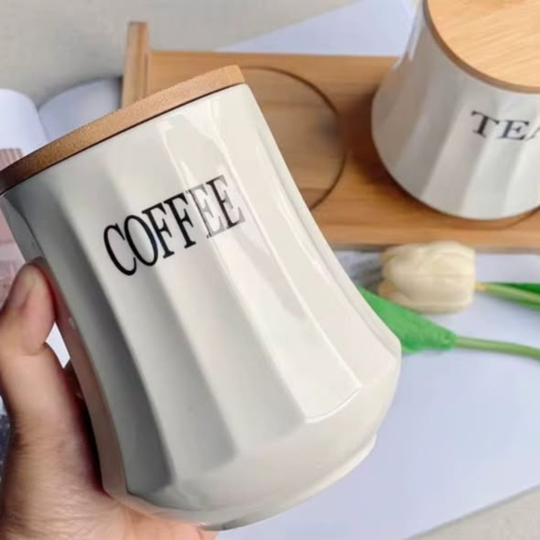 Ceramic Tea coffee sugar canister