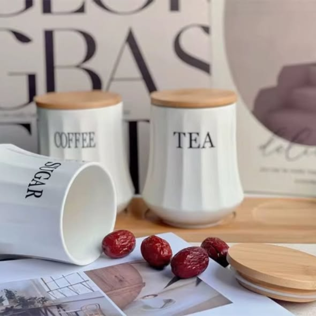 Ceramic Tea coffee sugar canister