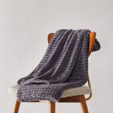 Morden Plain Stopped Wooven Flannel Fleece Blanket