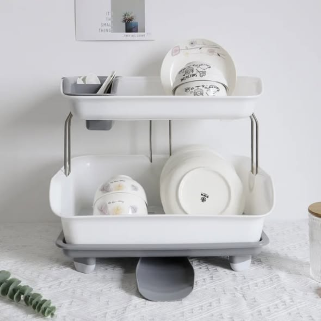 2 Tier Plastic dish rack