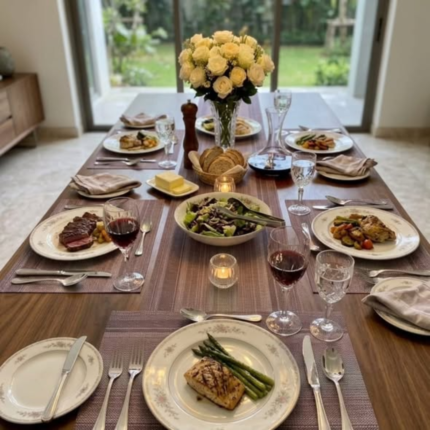 7pcs woven Vinyl Tablemats