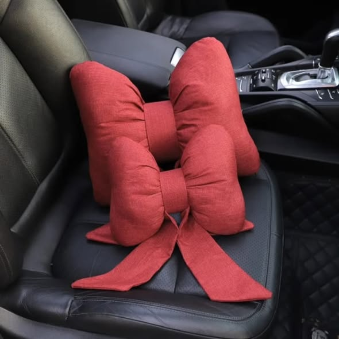 Bow Car Seat Cushion Set