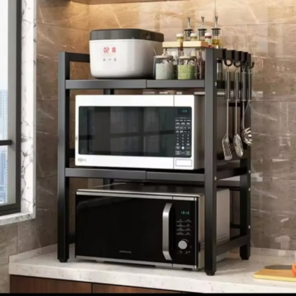 Double Layer Heavy Duty Adjustable Microwave Stand