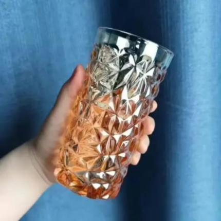 6 Pcs Heavy Duty Crystal Gold Long Glass