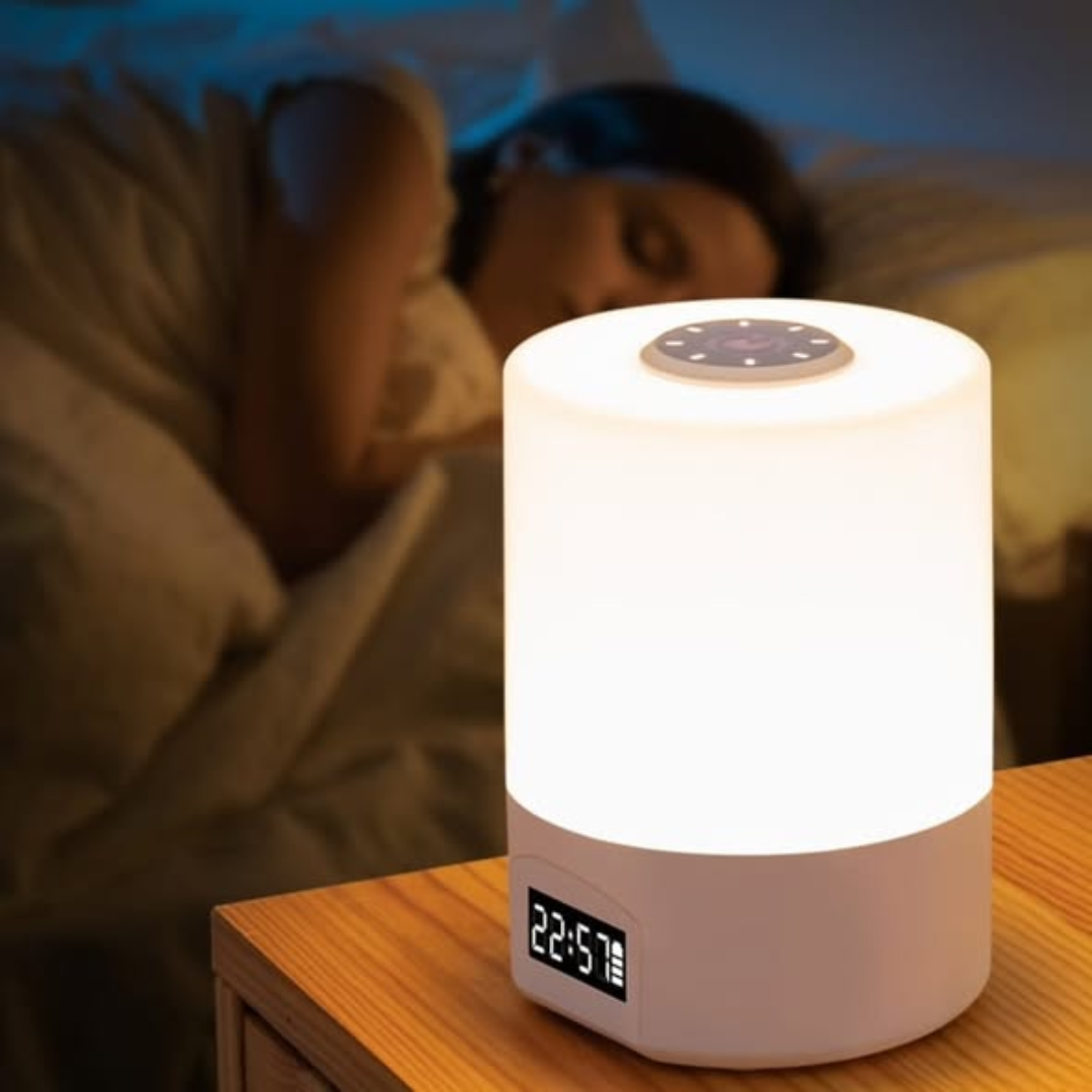 LED Night Lamp with Digital Clock