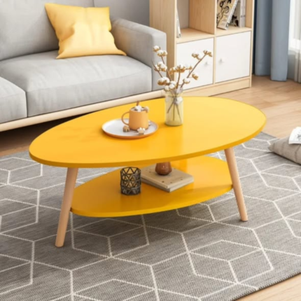 Oval Wooden Coffee Table