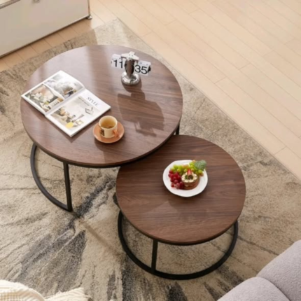 Rustic style wooden Coffee Table Nesting Set