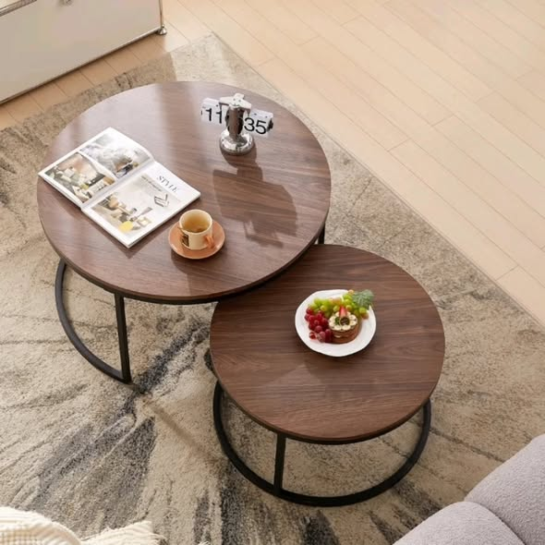 Rustic style wooden Coffee Table Nesting Set
