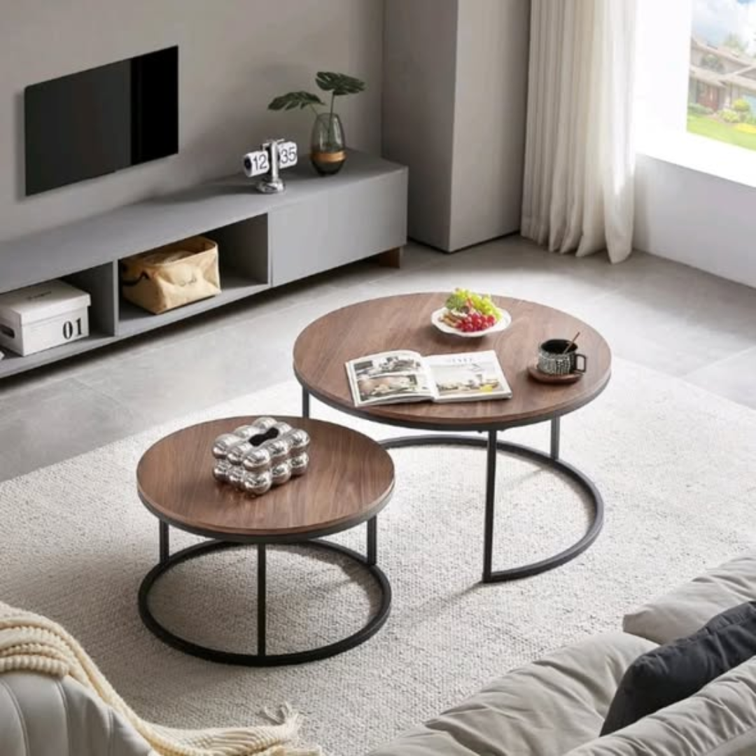 Rustic style wooden Coffee Table Nesting Set