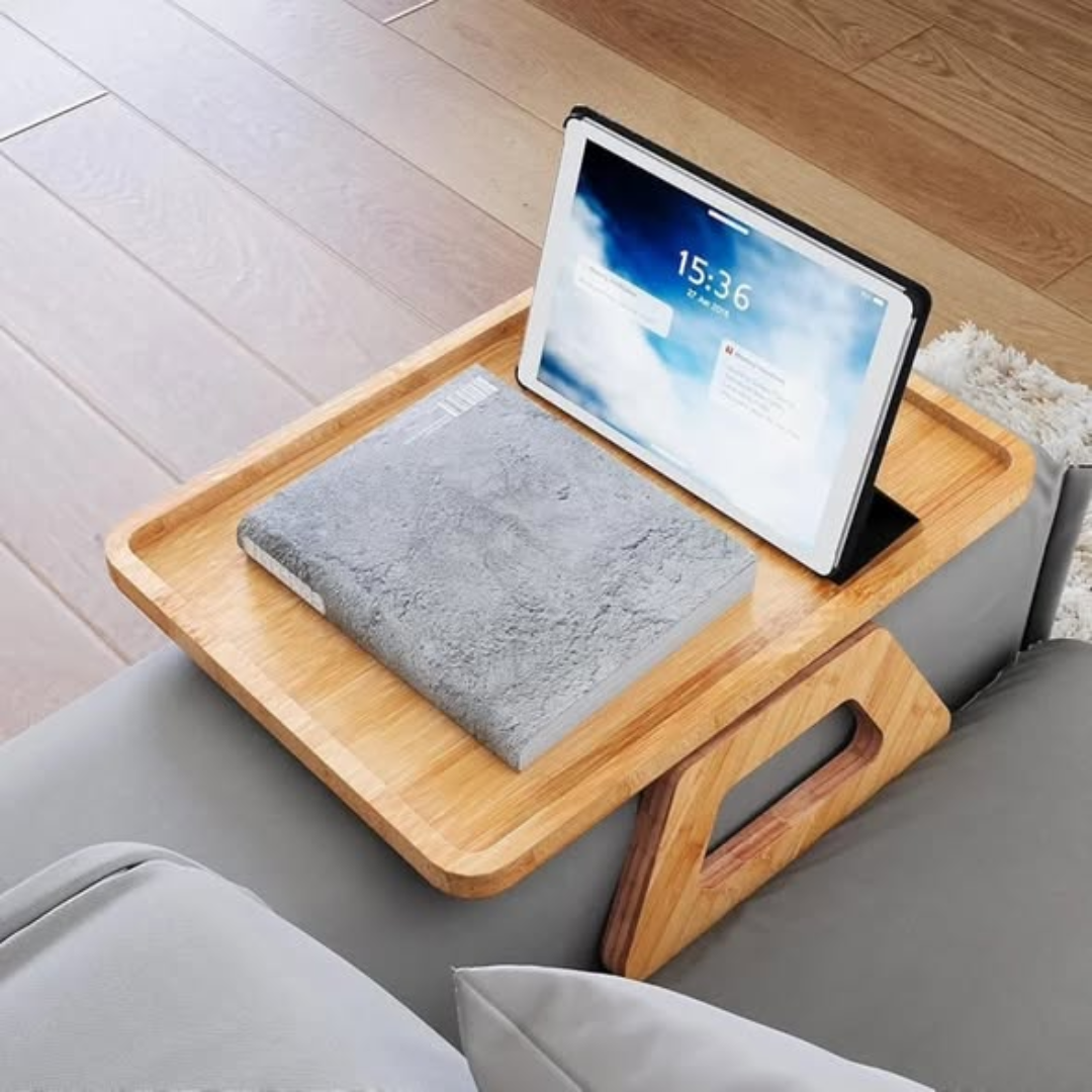 Foldable Wooden Sofa Armrest Tray