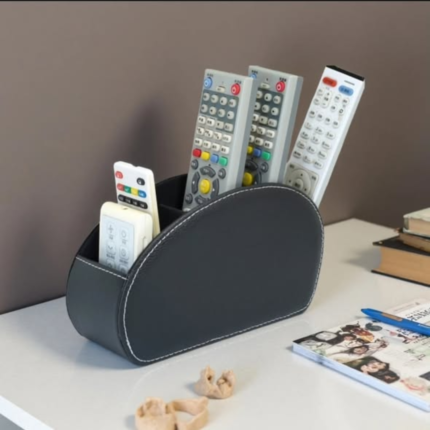 PU Leather Remote Control Holder Storage